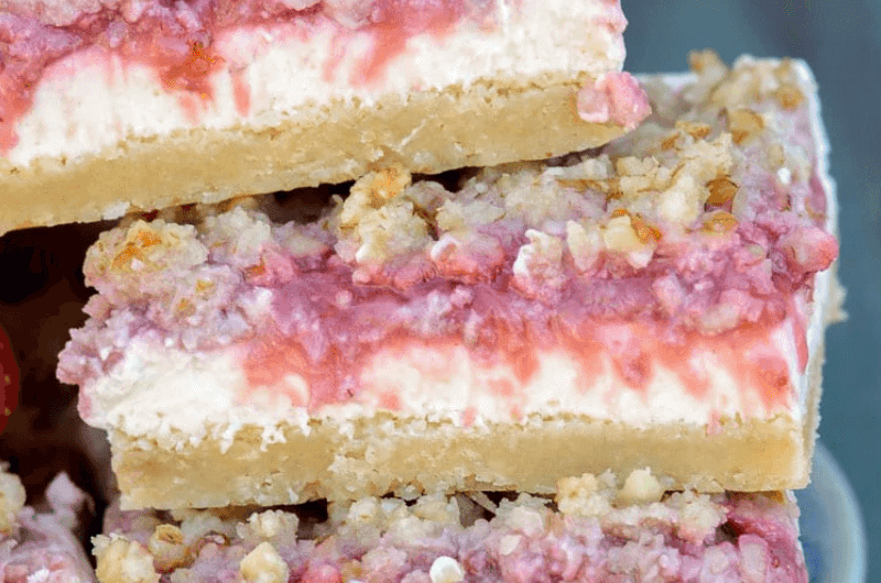 Keto Strawberry Cheesecake Bars