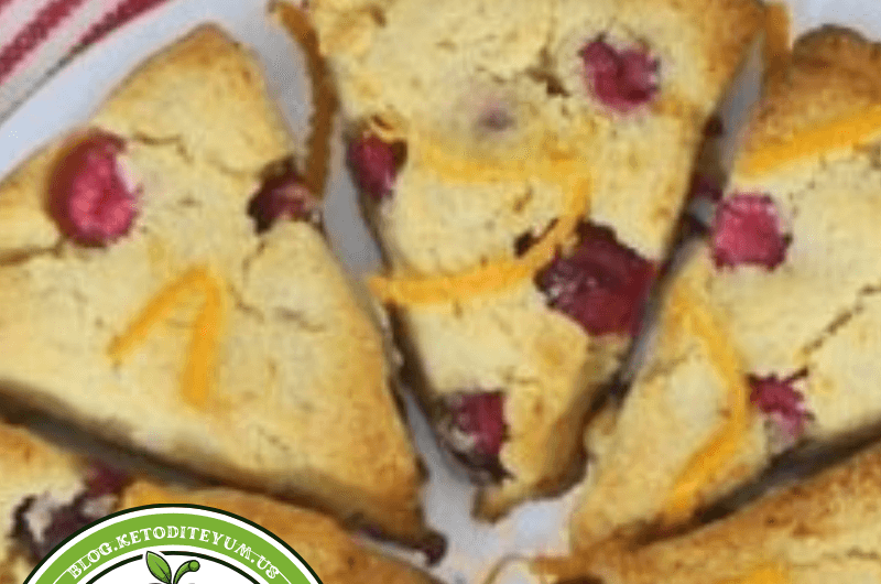 Keto Cranberry Orange Scones - Gluten & Dairy-Free